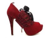 Peep toe vermelho