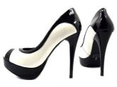 Peep toe black & white